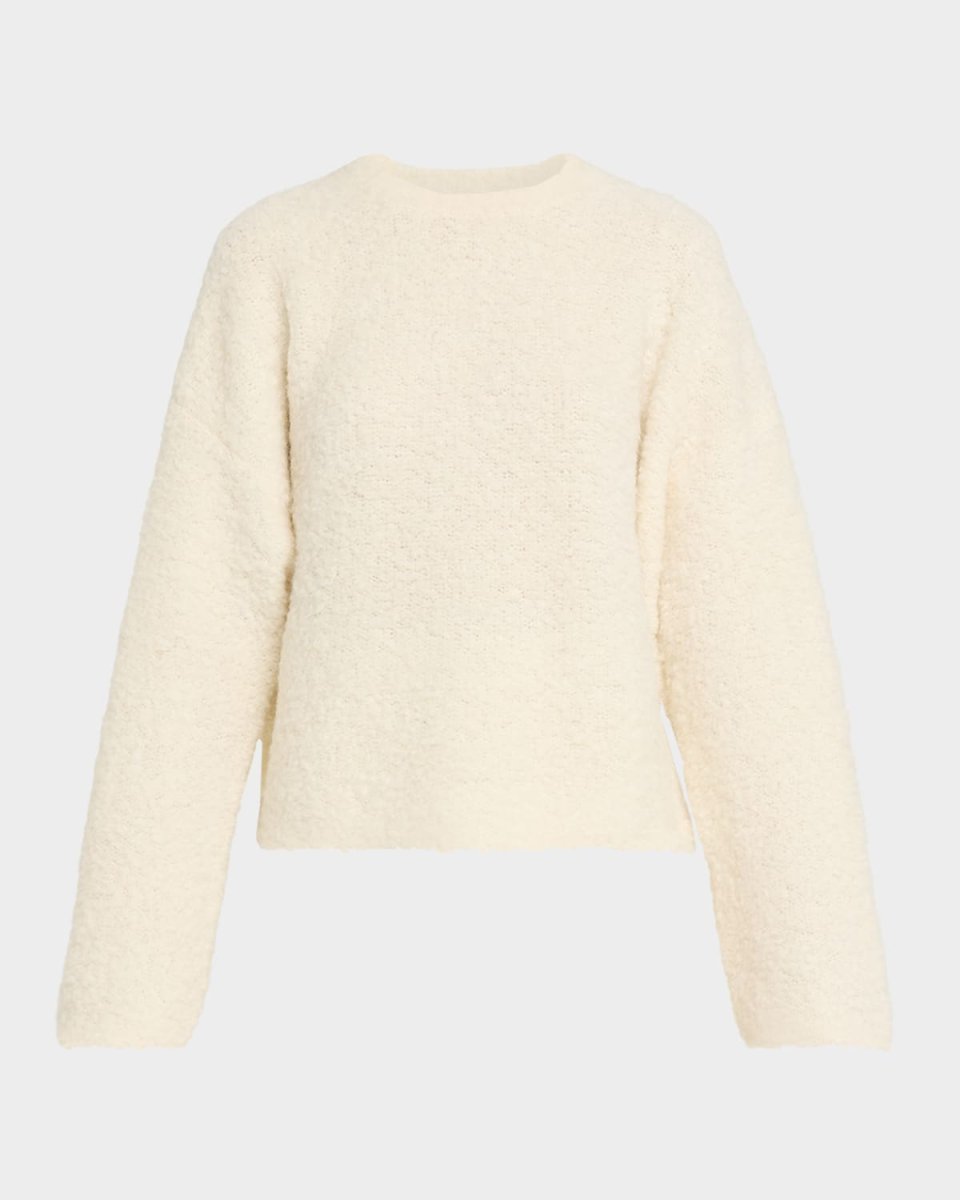 Boxy Boucle Knit Sweat